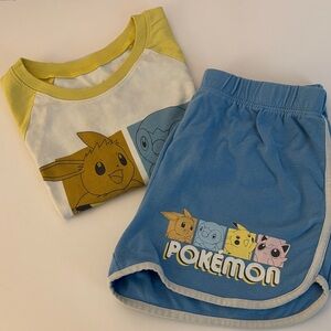 Pokemon Kids Pajama Set - Yellow and Blue